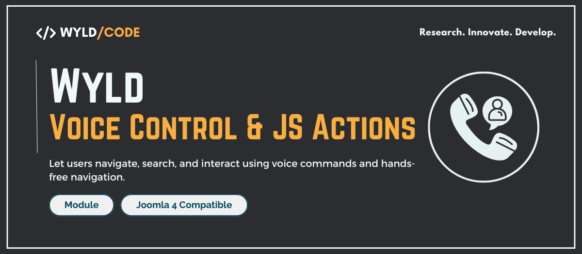 WyldCode Voice Control For Joomla