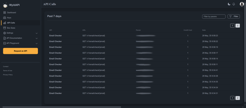 API Calls - WyldAPI API Platform